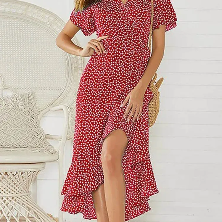 Floral Boho Chiffon Maxi Dress 5