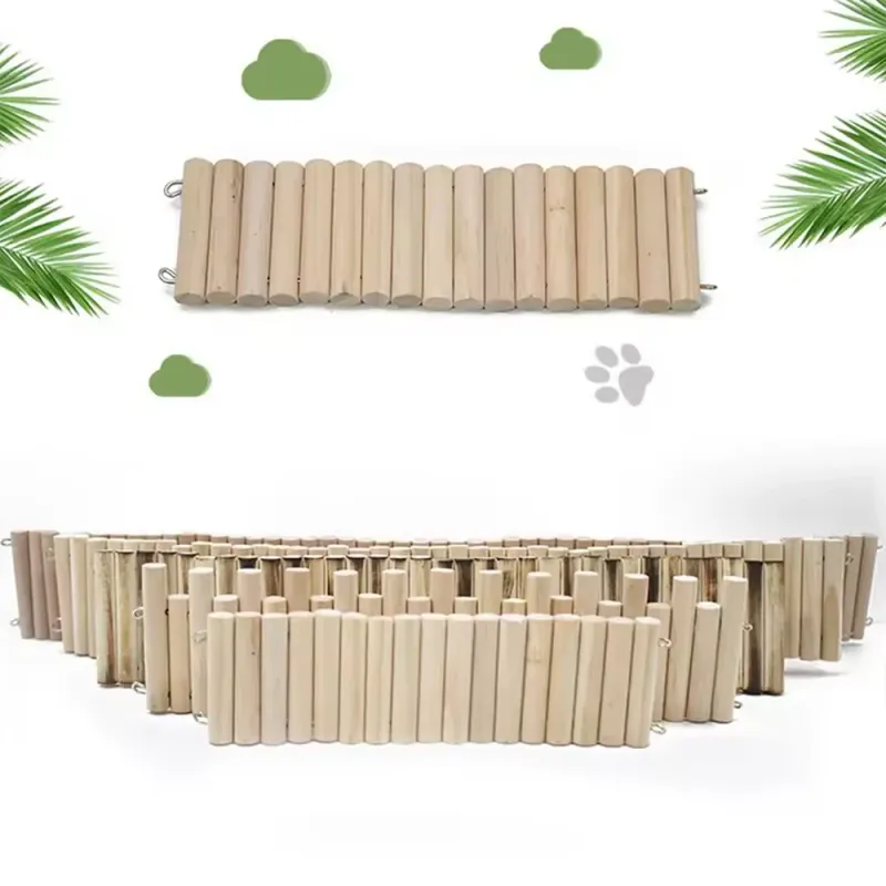 Wooden Bridge & Bendable Fence Hamster Set 6