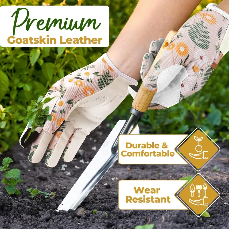 Thorn-Proof Leather Gardening Gloves 2