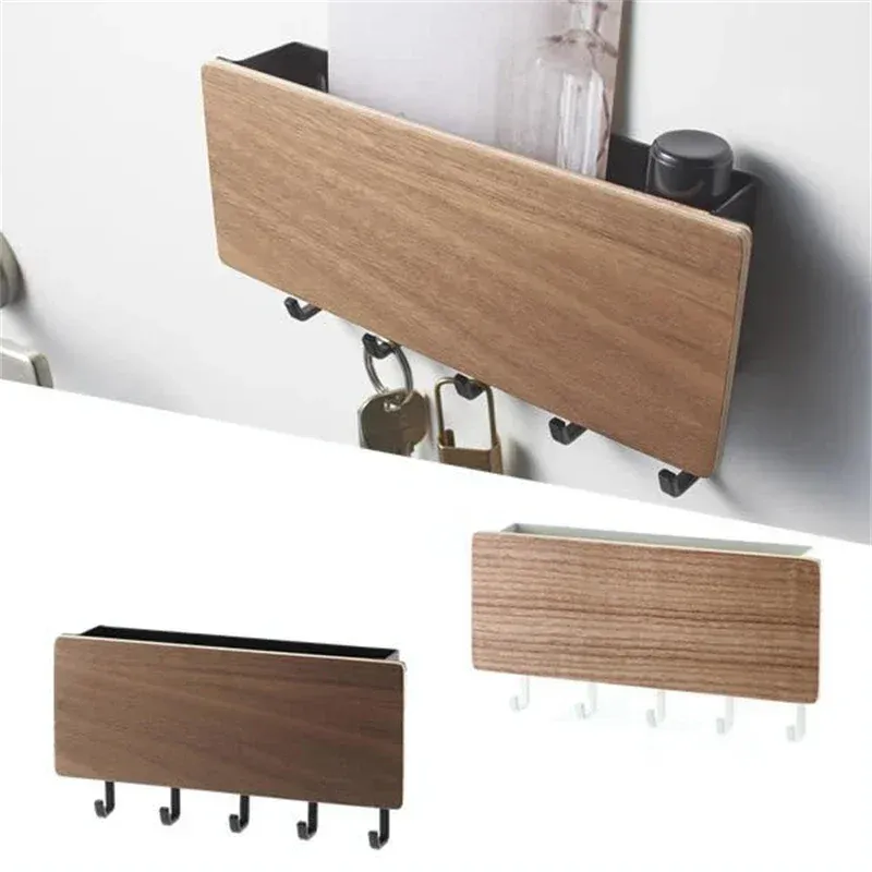 Bamboo Key Rack Wall Organizer 4