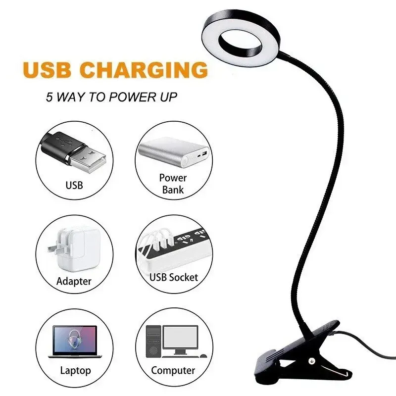 48 LED Clip USB Reading Lamp 5
