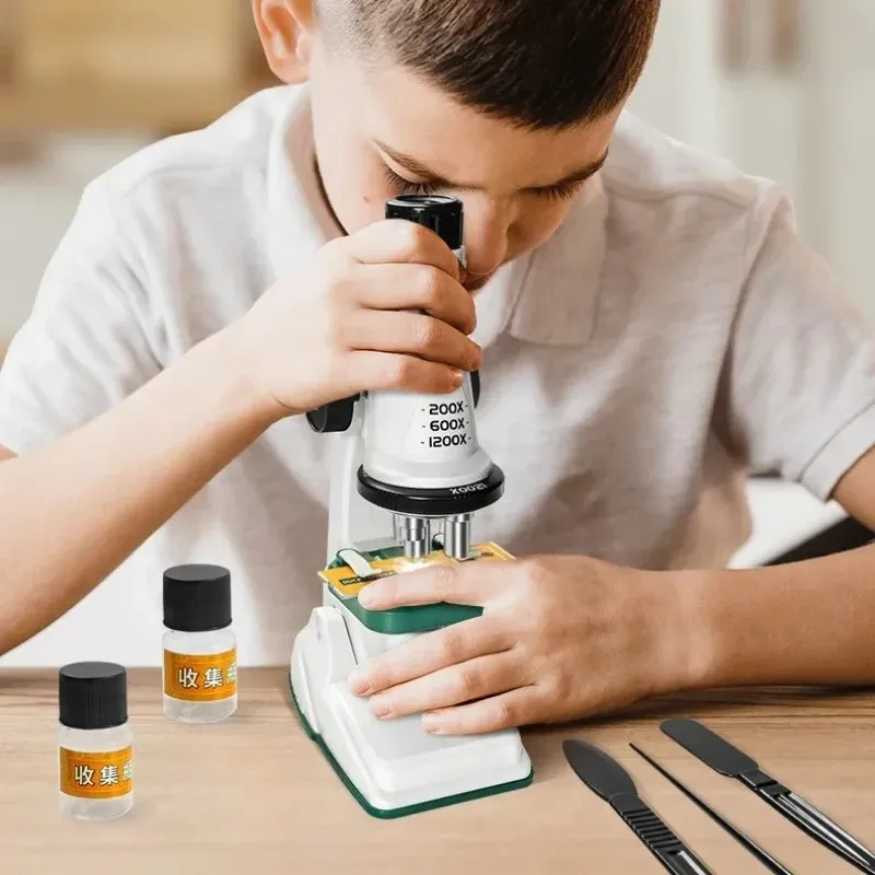 Kids Microscope Kit with LED Light 4
