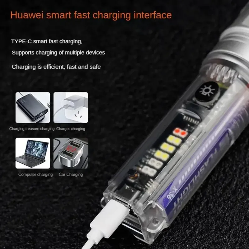 Solar USB Rechargeable LED Flashlight 3