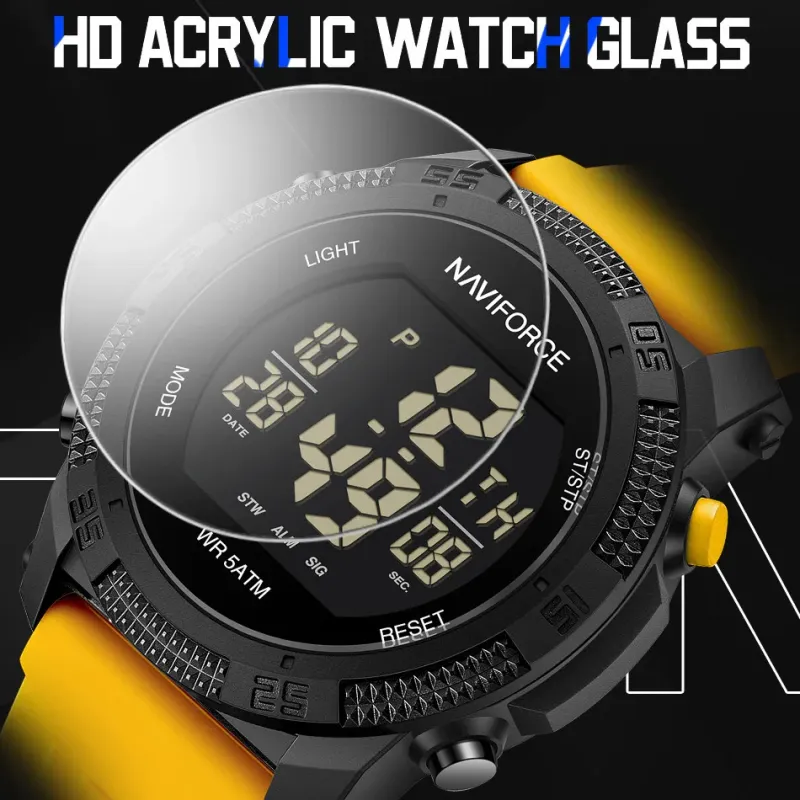 NAVIFORCE Men's Water-Resistant Silicone Strap Watch 4