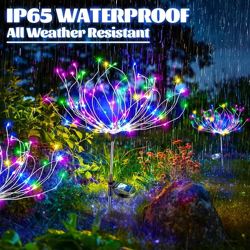 Solar Firework LED Stake Lights 2