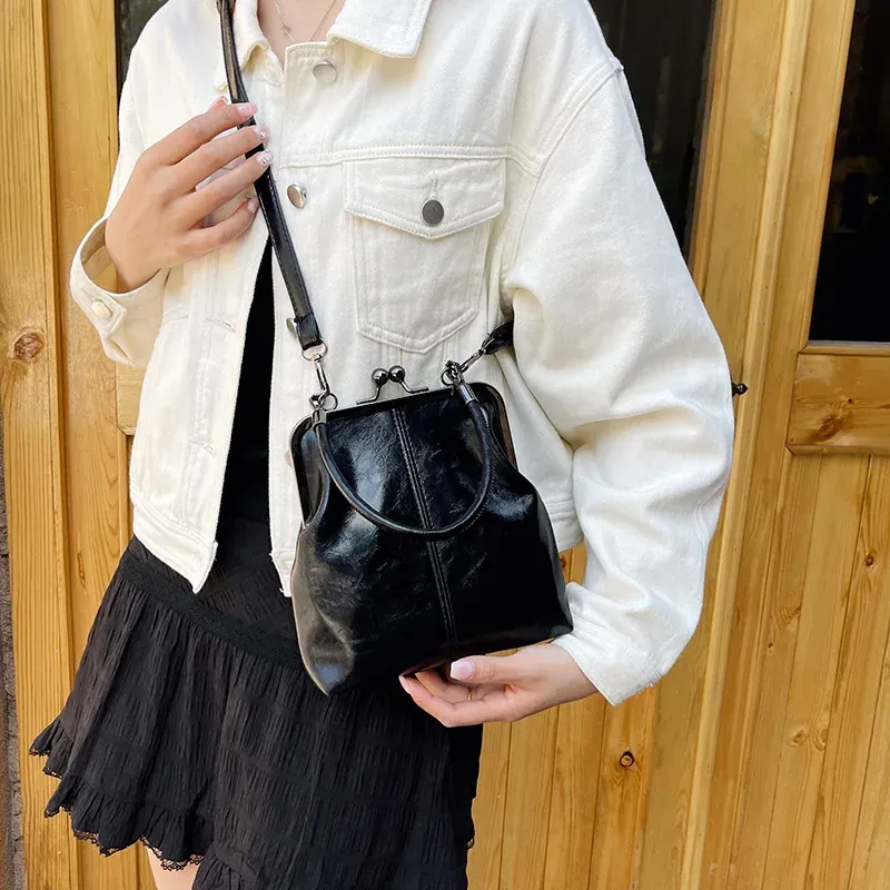 Vintage Brown PU Leather Crossbody Bag 2