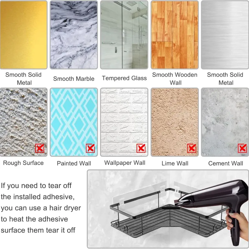 Adhesive Shower Caddy Shelf Stickers 5