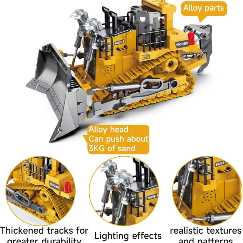 2.4Ghz RC Excavator Bulldozer Toy 3