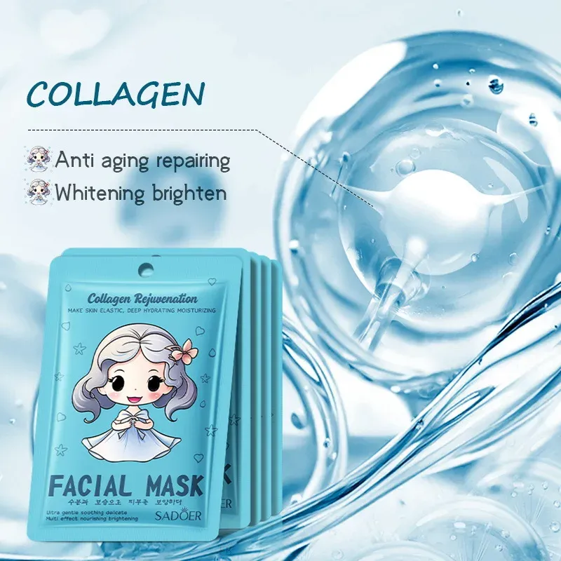 SADOER Hyaluronic Acid Collagen Face Masks 3
