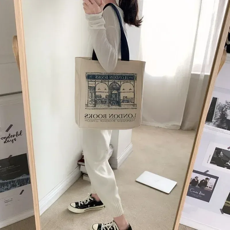 London Books Print Canvas Shoulder Bag 3