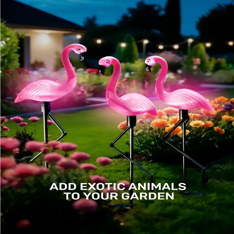 Solar Flamingo Pathway Lights 4