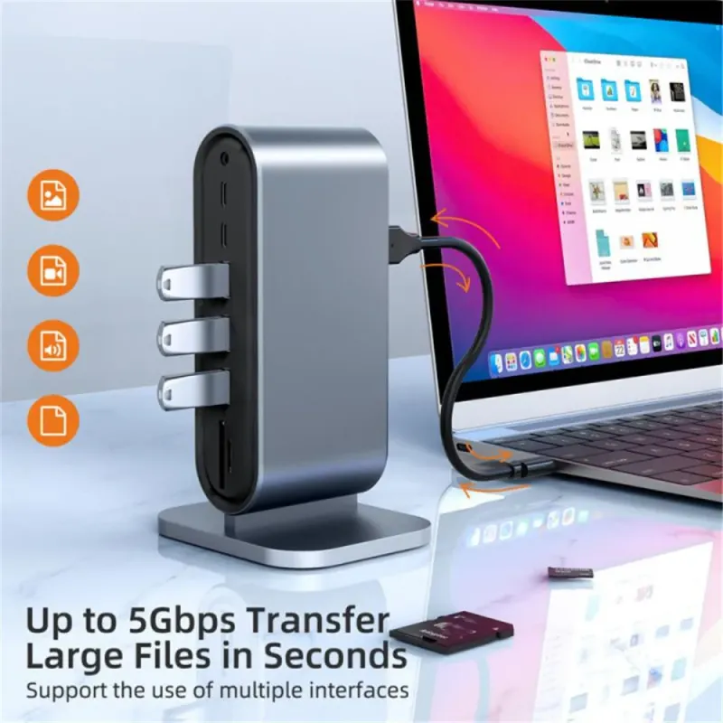 100W USB C Docking Station for MacBook 5
