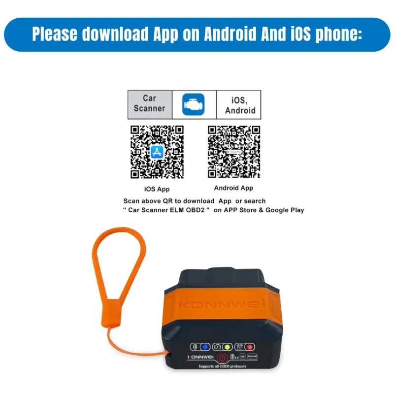 KONNWEI KW906 OBD2 Bluetooth Scanner 6