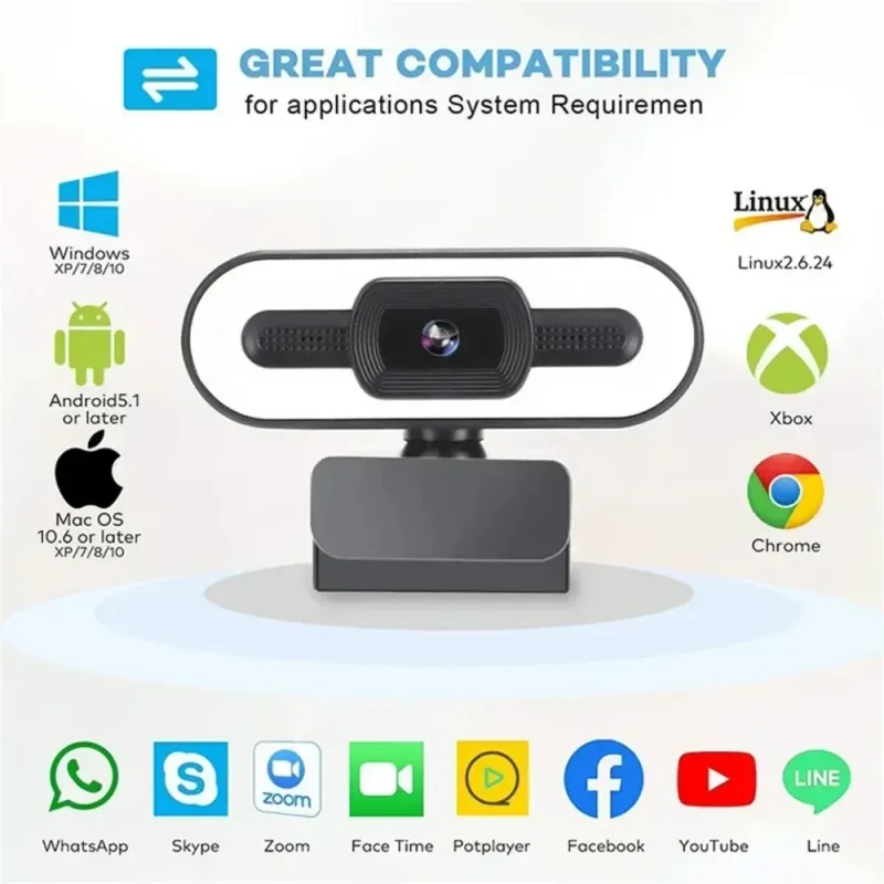 Portable 4K Webcam with Auto Focus 2