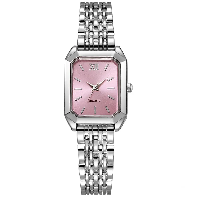 Luxury Rectangle Steel Band Quartz Watch 4