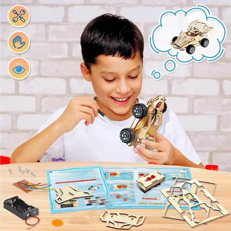 DIY Wooden RC Car STEM Kit 4
