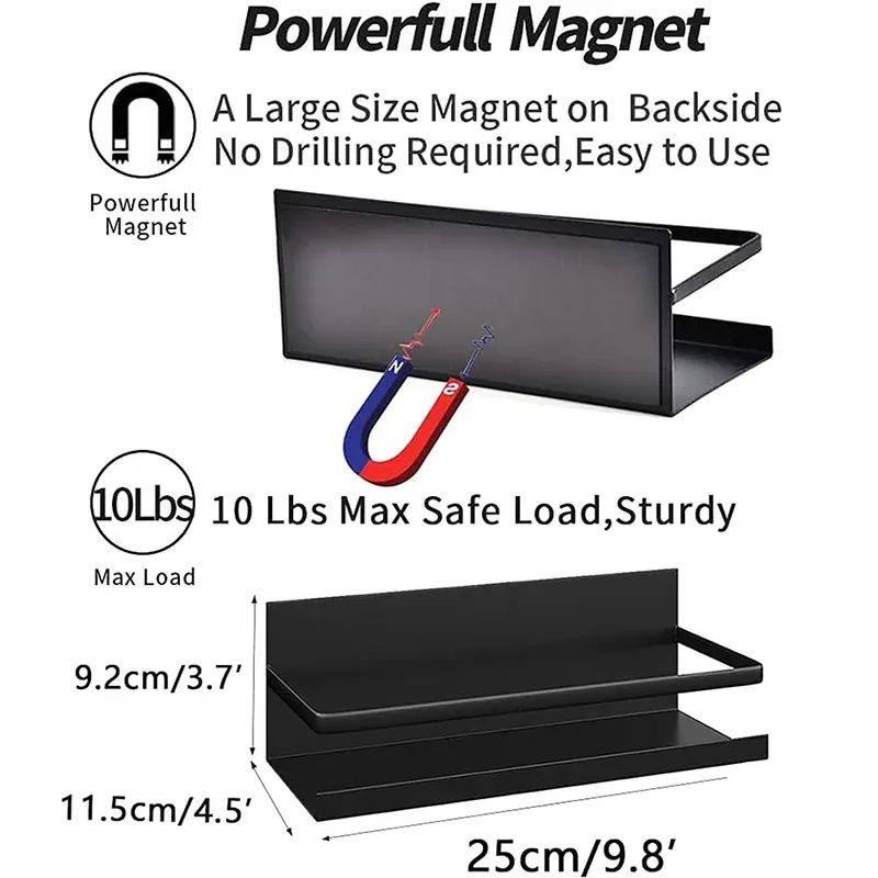 Magnetic Fridge Organizer Shelf 6