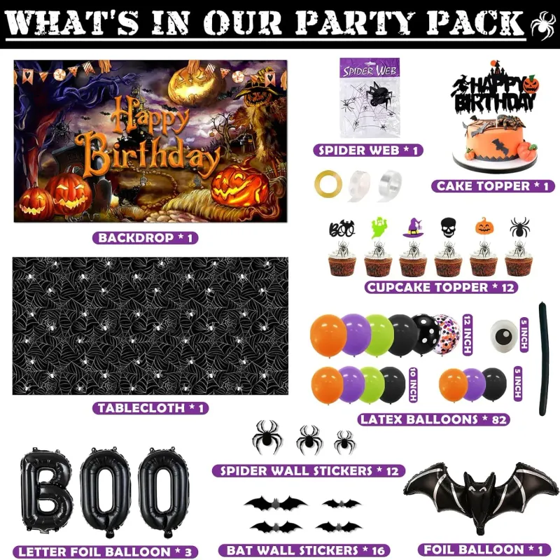 Halloween Spider Web Balloon Arch Kit 2