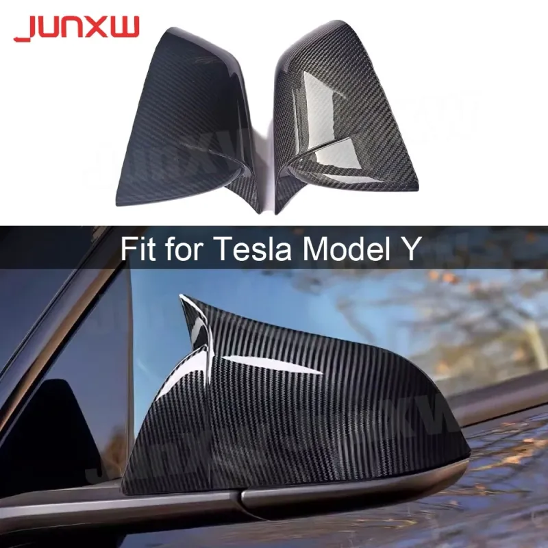 Tesla Model Y Carbon Fiber Mirror Covers 1