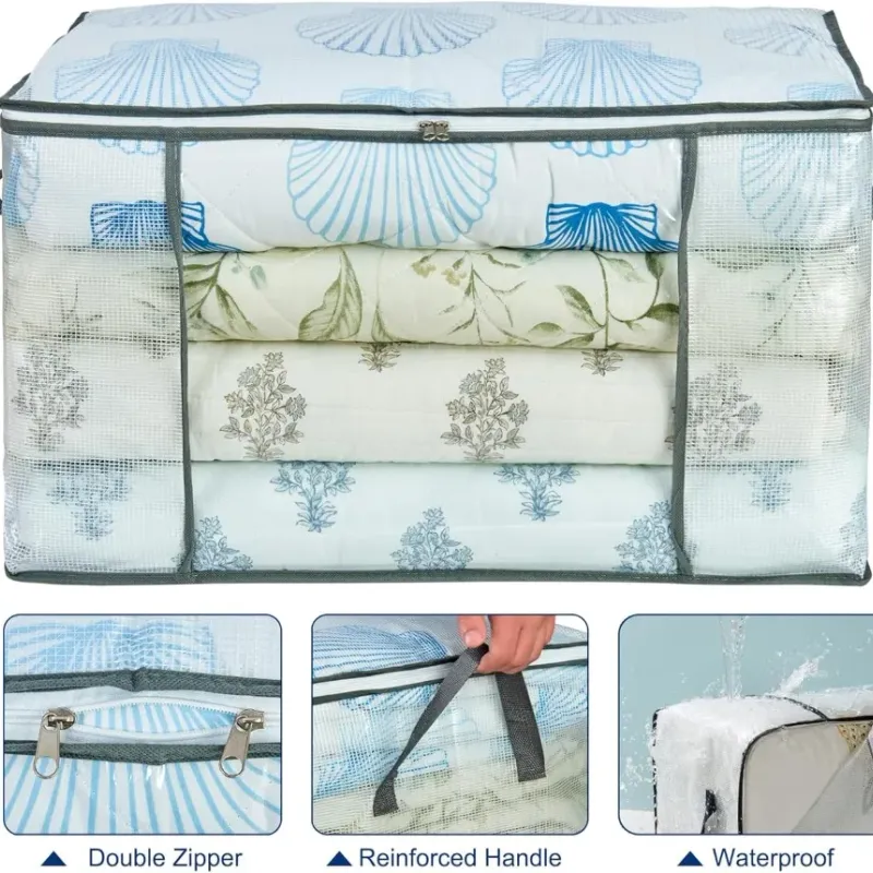 80L Clear Storage Bag with Handles 4