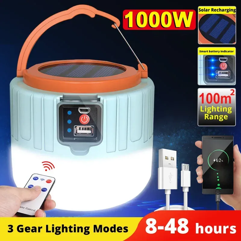 1000W Solar Camping Light 1