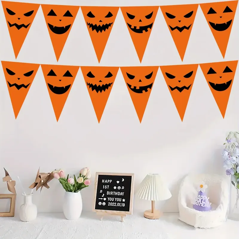 Halloween Pumpkin Pennant Banner 3