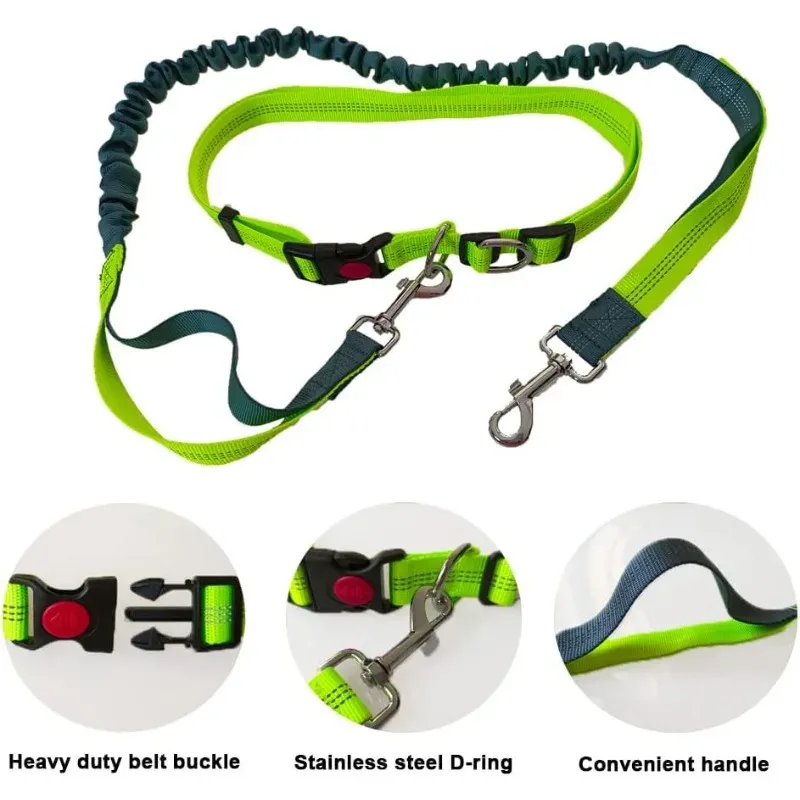 Hands-Free Adjustable Dog Leash Waist Belt 2