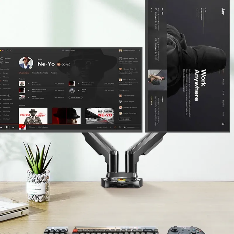 NB F160 Dual Monitor Mount Arm 4
