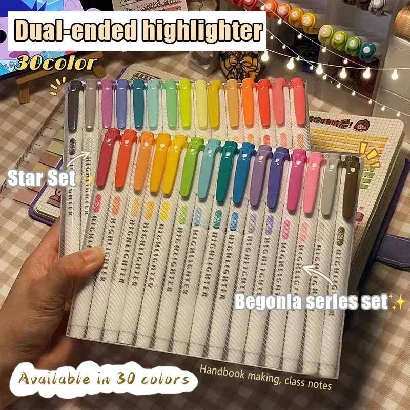 Double Headed Highlighter Pen Set 1