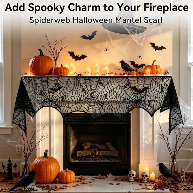 Halloween Spiderweb Decorations Set 4
