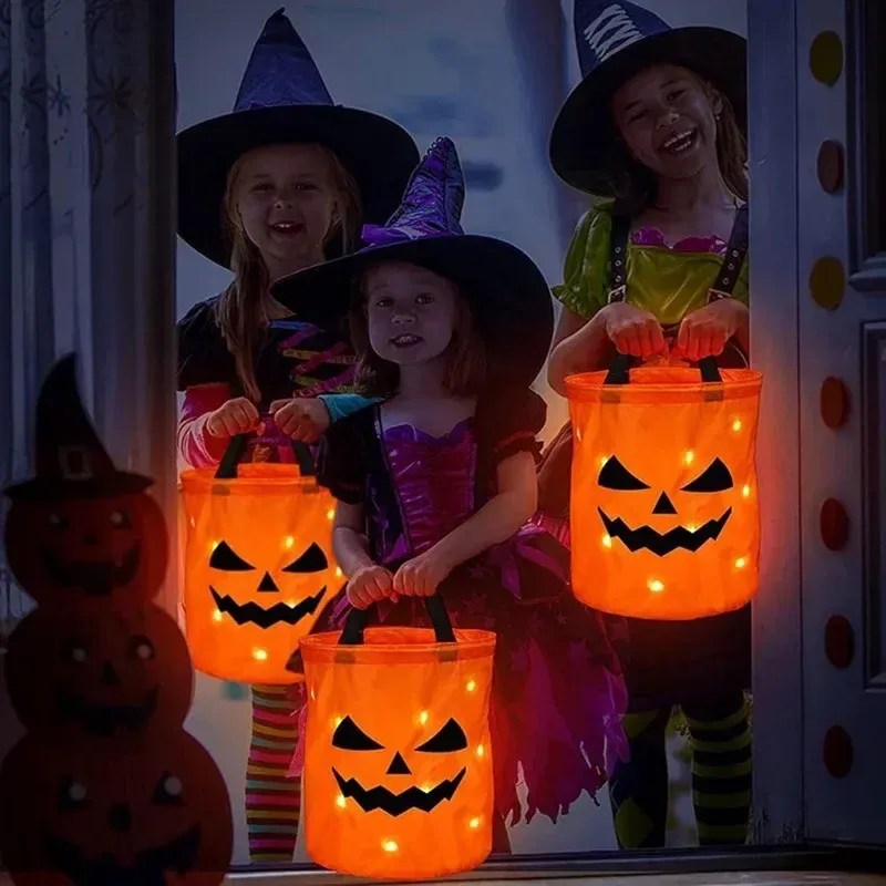 LED Pumpkin Trick or Treat Bucket 4
