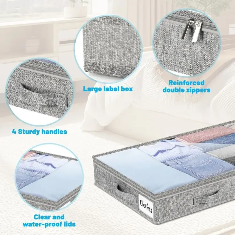 Clear Under Bed Storage Drawers 6
