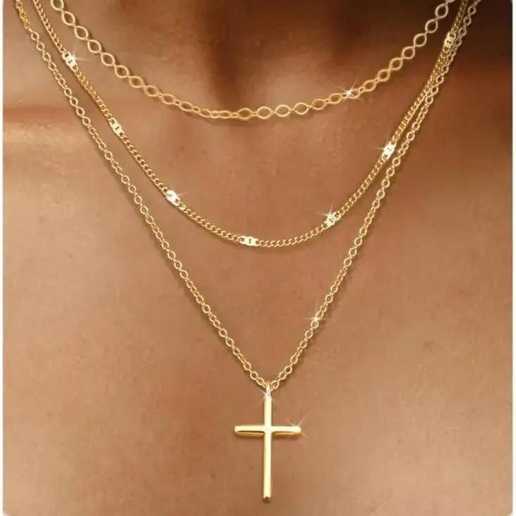 Dainty Layered Gold Necklace Set 5
