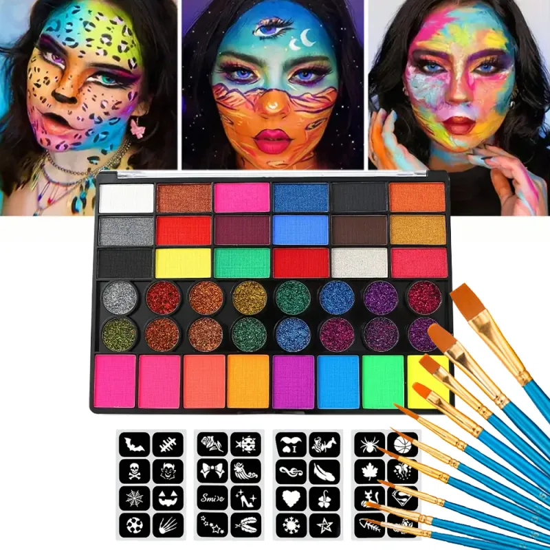 42 Color Neon Face & Body Paint Set 1
