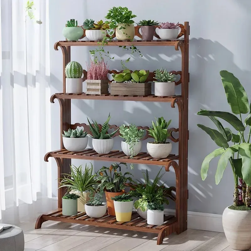 5-Tier Solid Wood Plant Stand 4