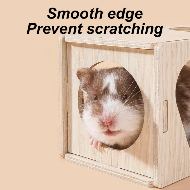 Wooden Hamster Tunnel Chew Toy 4