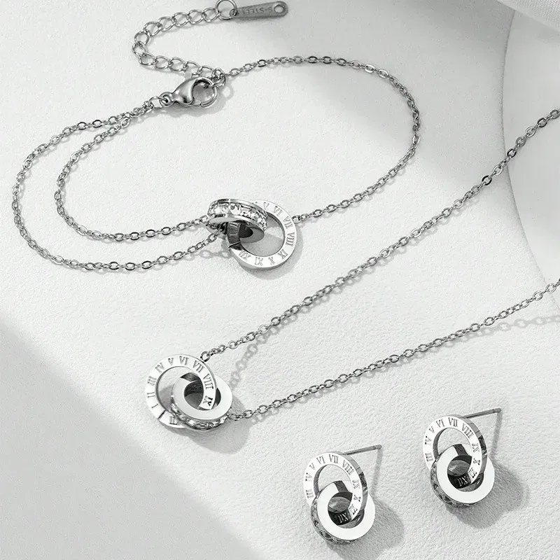 Roman Numerals 3-Piece Jewelry Set 5