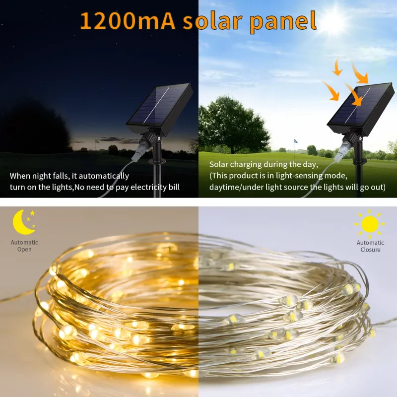 Solar Fairy Lights - Waterproof Outdoor 2