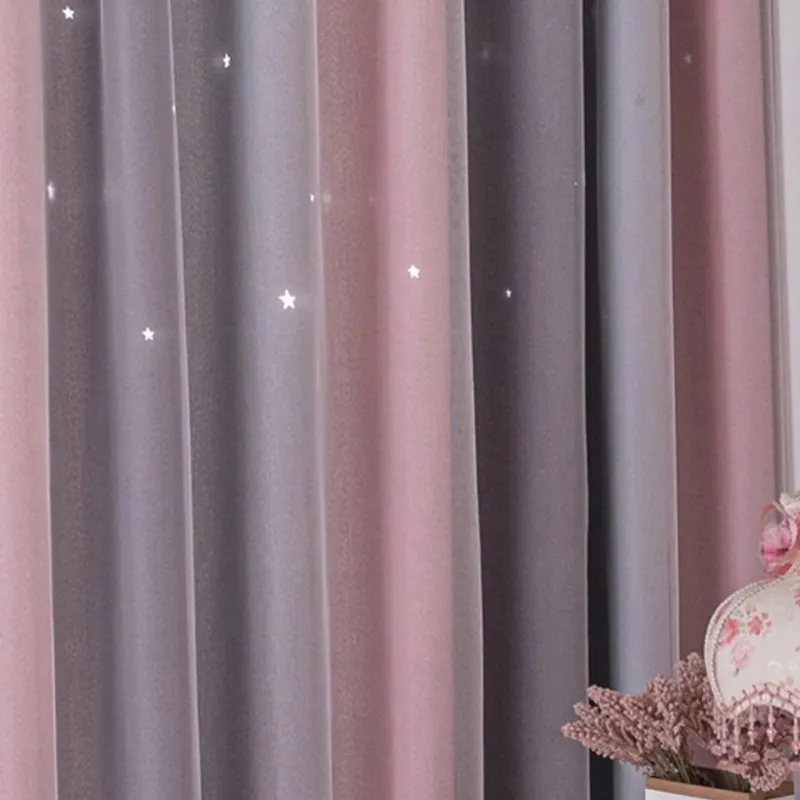 Silver Twinkle Star Blackout Curtains for Kids 4