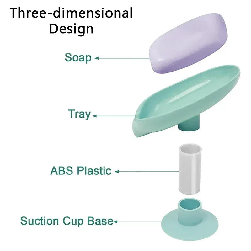 Leaf Shape Suction Cup Soap Holder 4