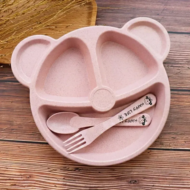 Wheat Straw Baby Dinner Set 3Pcs 6