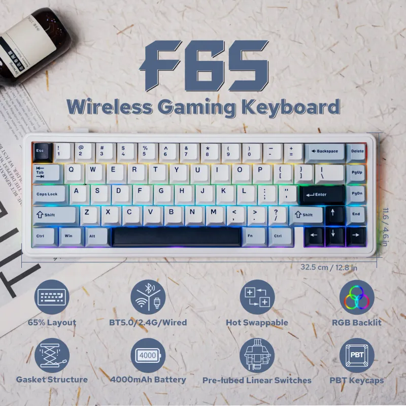 EPOMAKER x AULA F65 65% Wireless Mechanical Keyboard 2