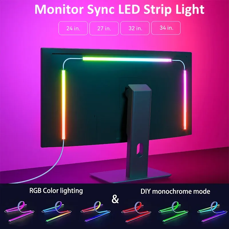 RGB LED Strip Lights for Monitor Backlight 1