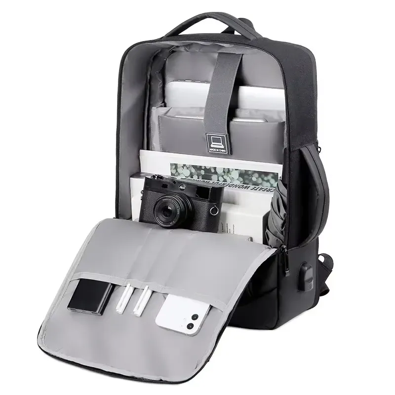 17" Waterproof Business Laptop Backpack with USB Charging 4