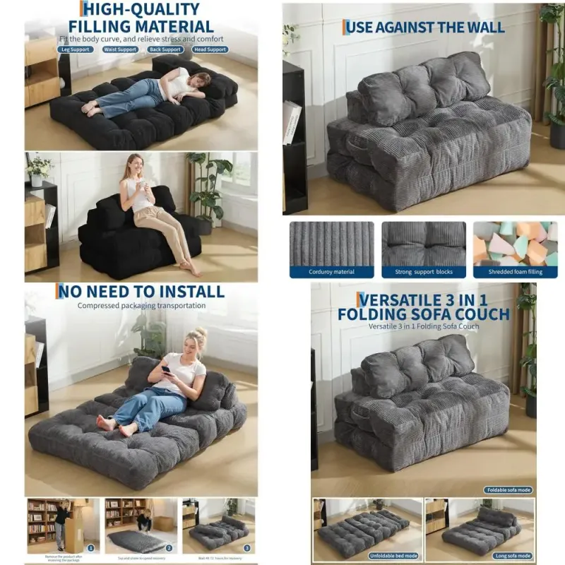 Convertible Sleeper Chair with Pillow 1