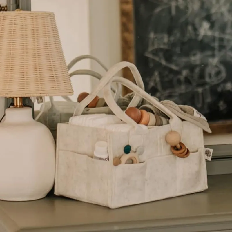 Felt Baby Diaper Caddy Organizer 3