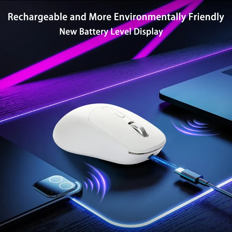 Ergonomic Wireless Mouse 2.4GHz + Bluetooth 2