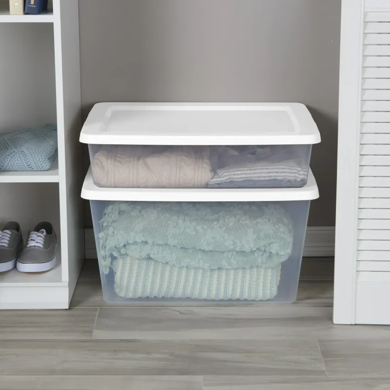 28-Quart Clear Storage Bins (2-Pack) 2