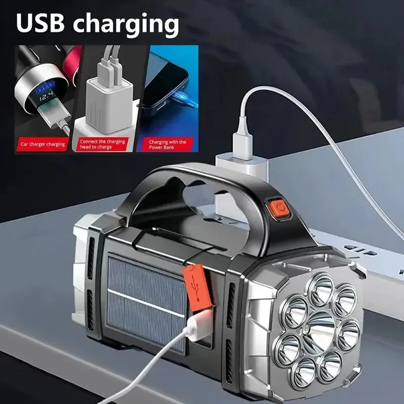 Solar USB Rechargeable Flashlight & Work Light 4