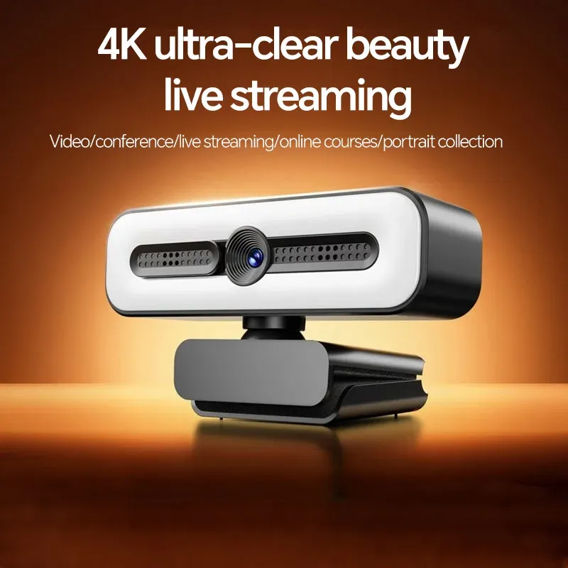 HD 4K Webcam with Mic & Light 3